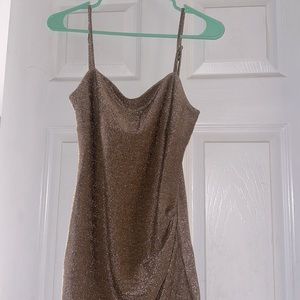 Forever 21 Golden brown sparkly Dress mini size large